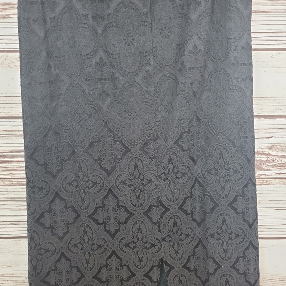 Morbid Threads Med Vtg Y2K Green/Black Brocade Corset Top & Maxi Skirt 2-pc Set - Picture 13 of 16